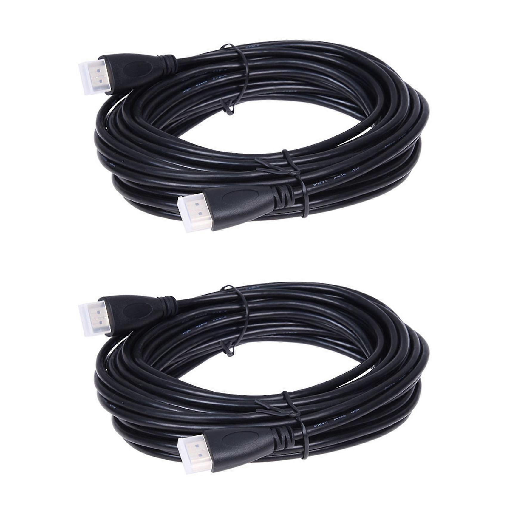 2X Wired-Up 10M to Cable Lead for LCD Plasma TV 10 Meter