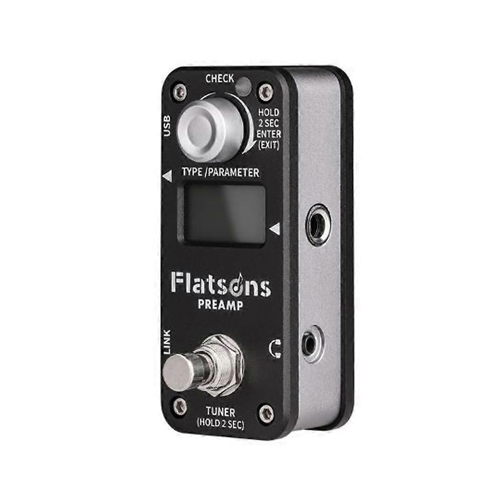 Multifunctional Guitar Effect Pedal Processor with Preamp and Tuner Mode for Guitar Bass Stringed Instruments Universal Effector Accessories