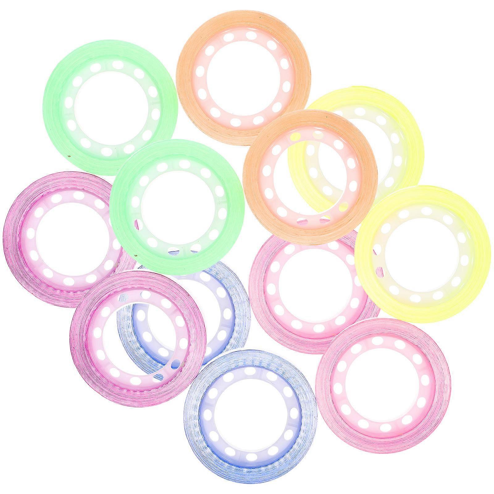 Colorful Transparent Adhesive Tapes 12 Rolls for Scrapbooking, DIY Crafts & Creative Decorating Projects No Residue