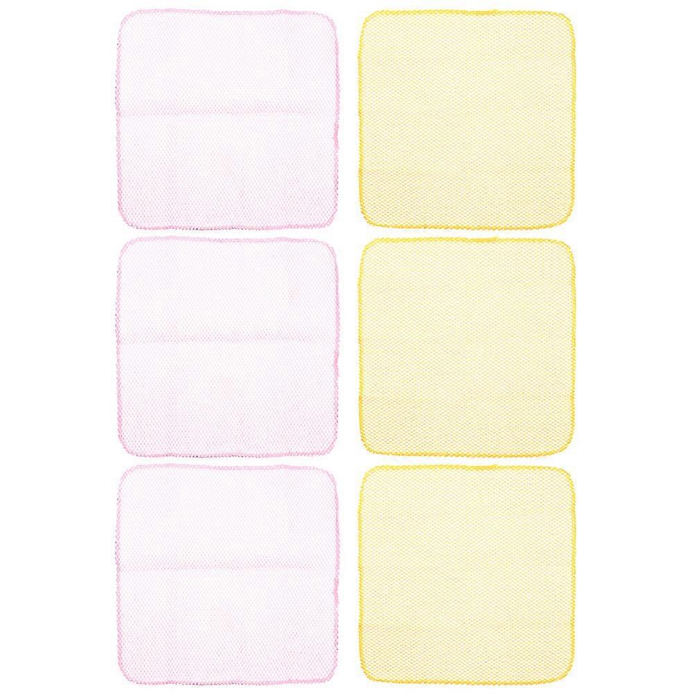 Efficient Dish Washing Cloths 6Set Assorted Color Mesh Design For Home Kitchen Use Strong Cleaning Effect