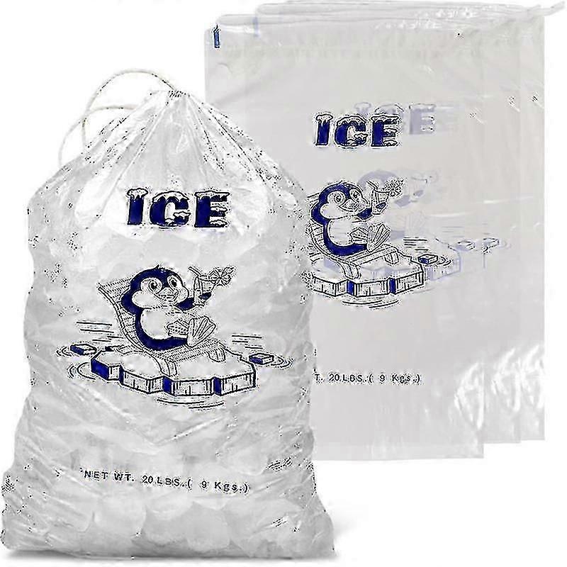 10 stk. isposer med slitesterk snøring, påfyllbare isposer for grilling, camping, matboder, 20 lb.