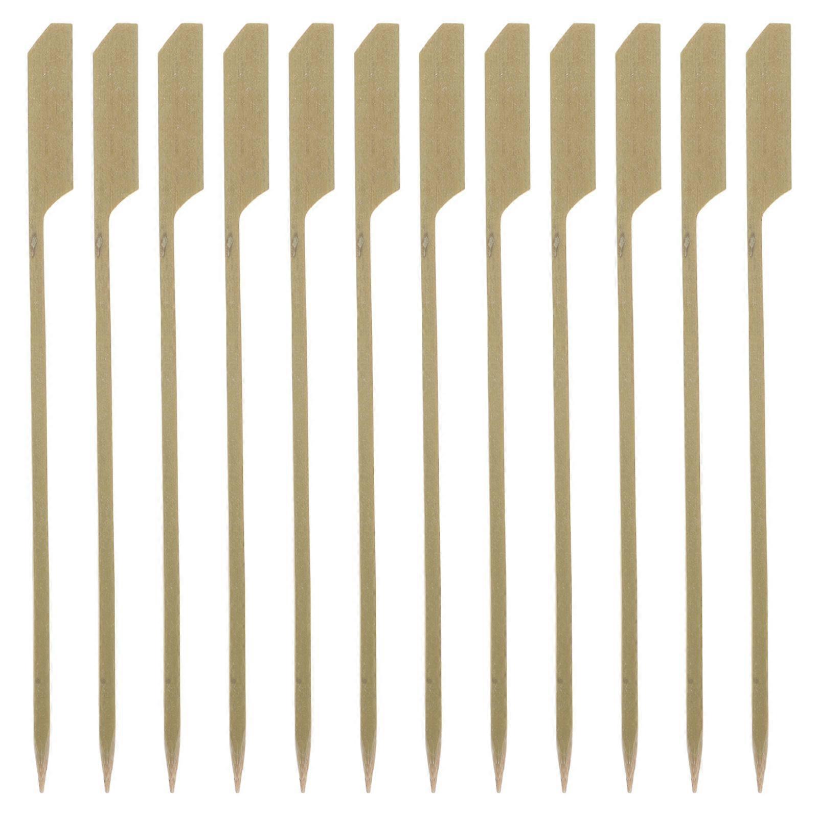 Bamboo Skewers for BBQ with Handle Light for Appetizers and Grilled Foods 100pcs