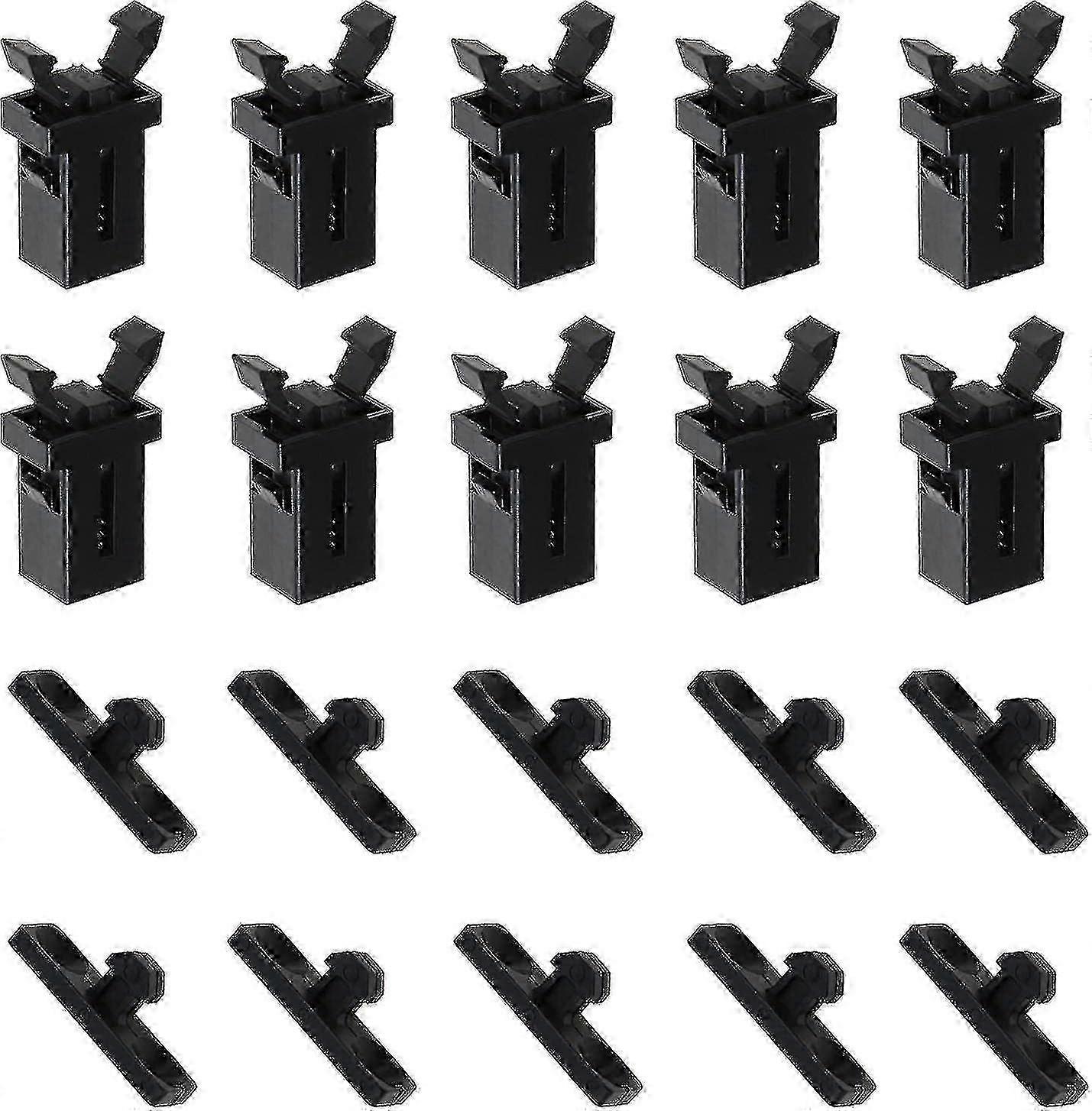 Black Plastic Replacement Latch Locks for Brab Bin 10-Piece Set with Touch Top Lid CompatibilityEdition 0724