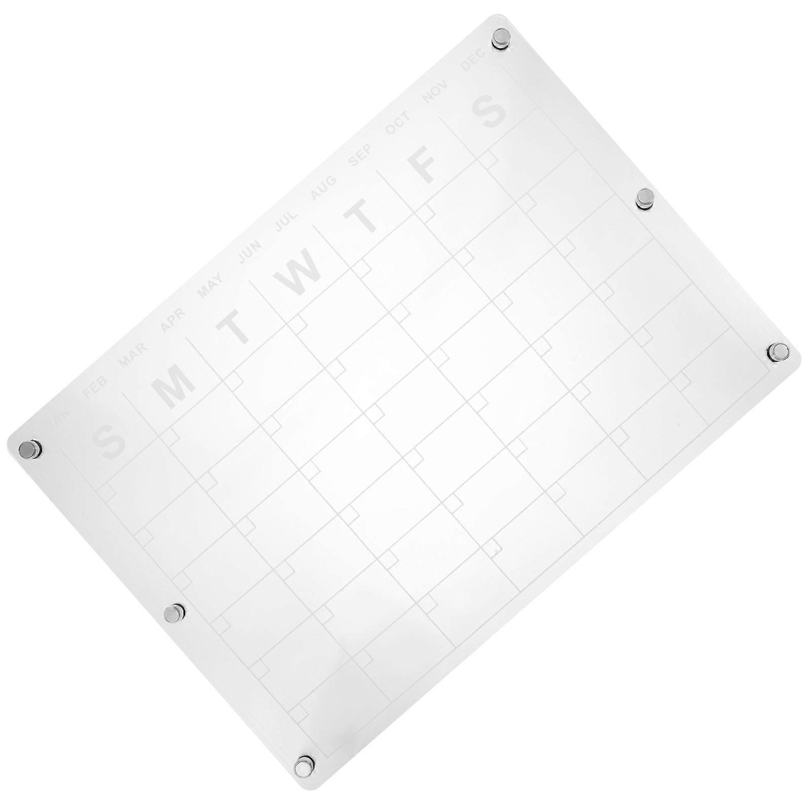 Rectangular Refrigerator Schedule Reminder Board For Family 42X30CM Magnetic Design 1Pack