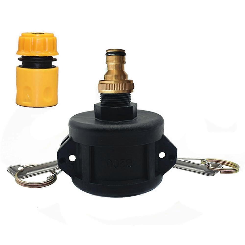 Water Hose Fittings Tap Adapter, 2 Inch to 3/4 Inch Hose Conversion Adapter, IBC Connector for Water Storage Draining Camlock Hose 2 to 3/4