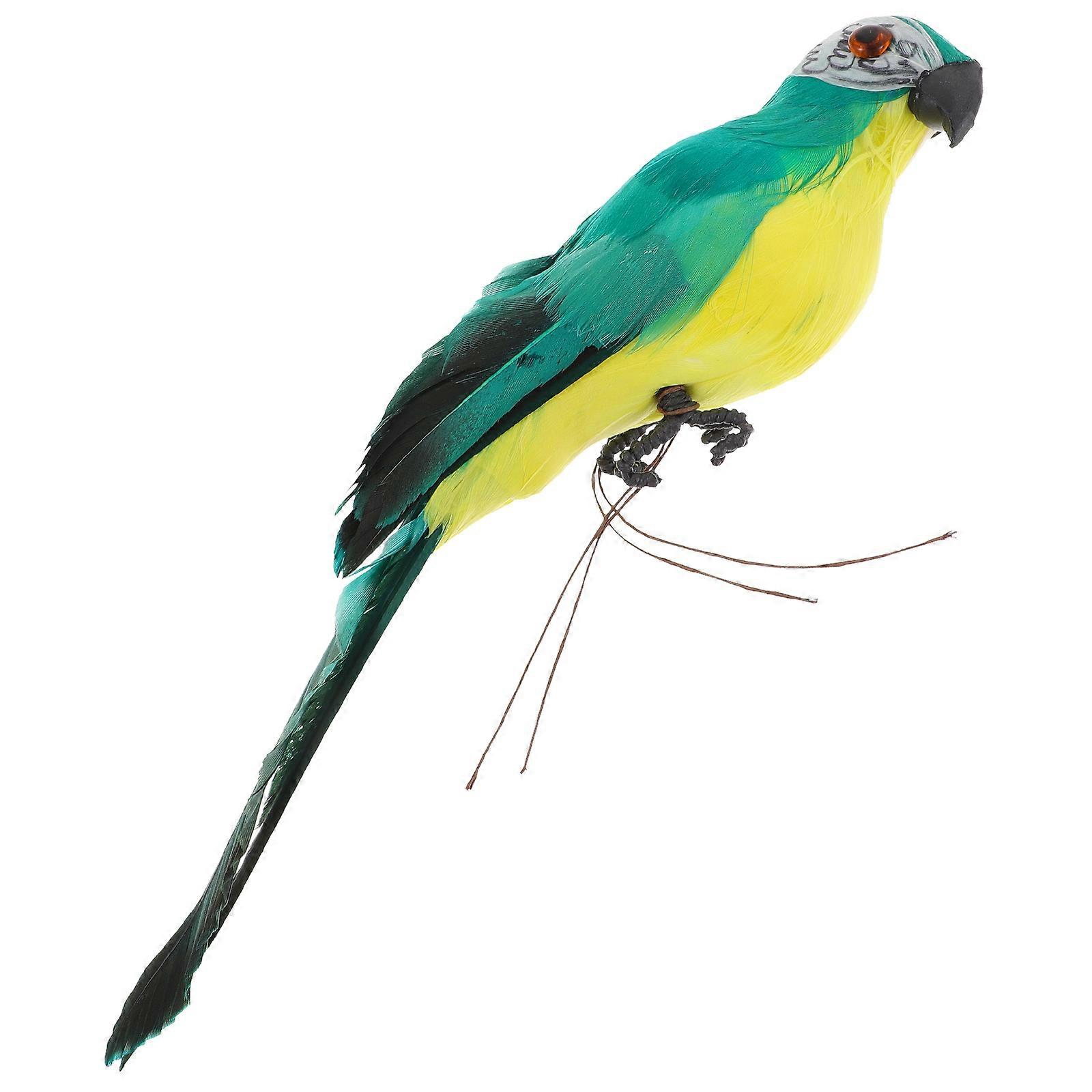 Educational Model Parrot Figurine For Kids And Office Workers In Vibrant Green Color With Realistic Design 1Pack