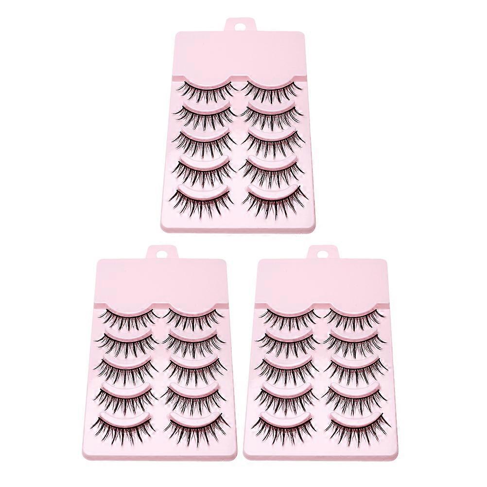 Natural Looking False Eyelash Extensions – 15 Pairs, Dense Crossed Long Tail Design, Lightweight & Comfortable, for DIY and Professional Salon Use