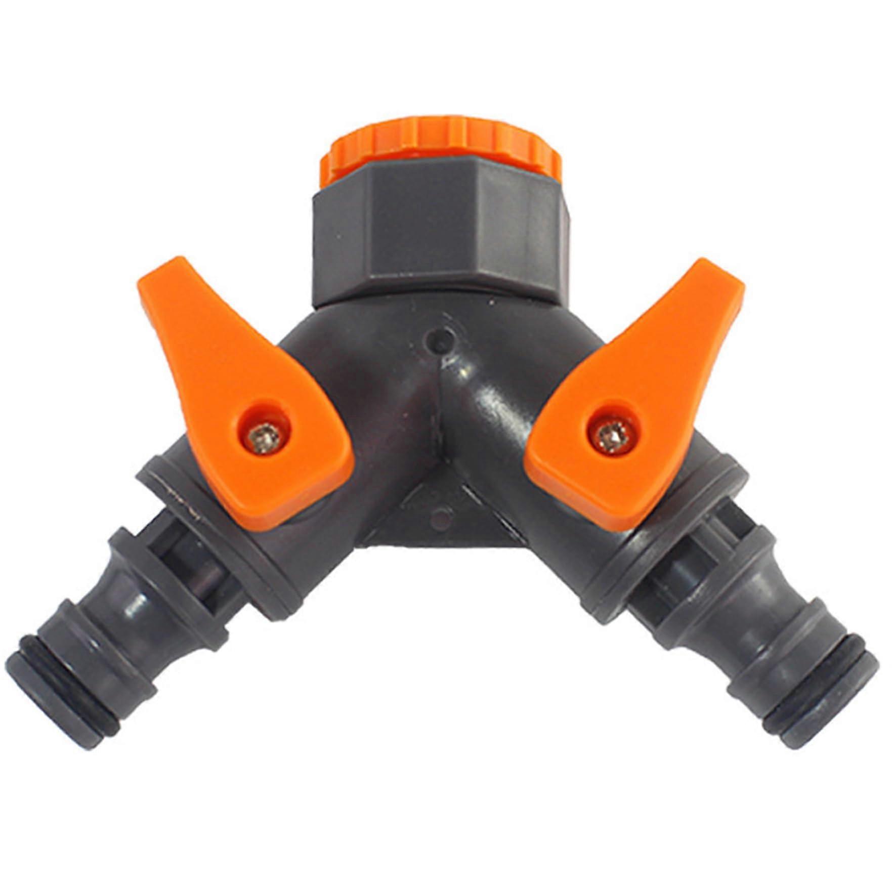 Garden hose splitter, Yshaped, 2way, durable plastic adapter, double faucet connection