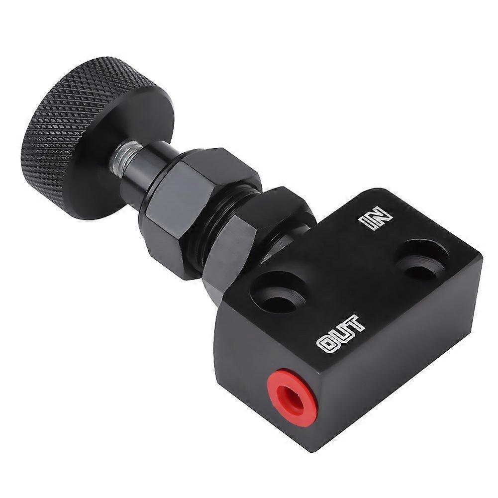 Adjustable brake proportioning valve, aluminum support valve for easy installation in race cars