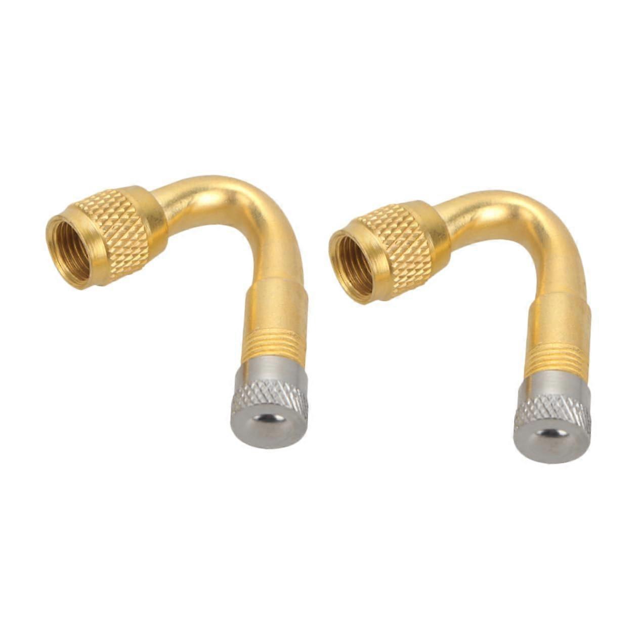 2 pieces valve extensions bend for tire valves adapter for car motorcycle durable corrosionresistant for standard valves suitable