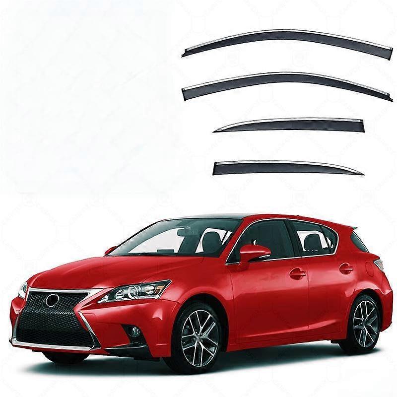 Car Side Window Rain Guards, Vent Visors for Lexus CT200H MK1-ZWA10 2011-2021 for Sun, Wind, and Rain Protection