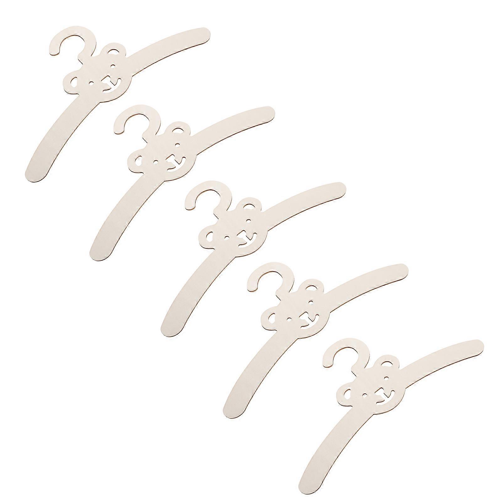 5pcs DIY Wooden Hangers for Clothes – Blank Craft Coat Hangers with Creative Cartoon Design for Nursery Closet & Boys Clothing Storage