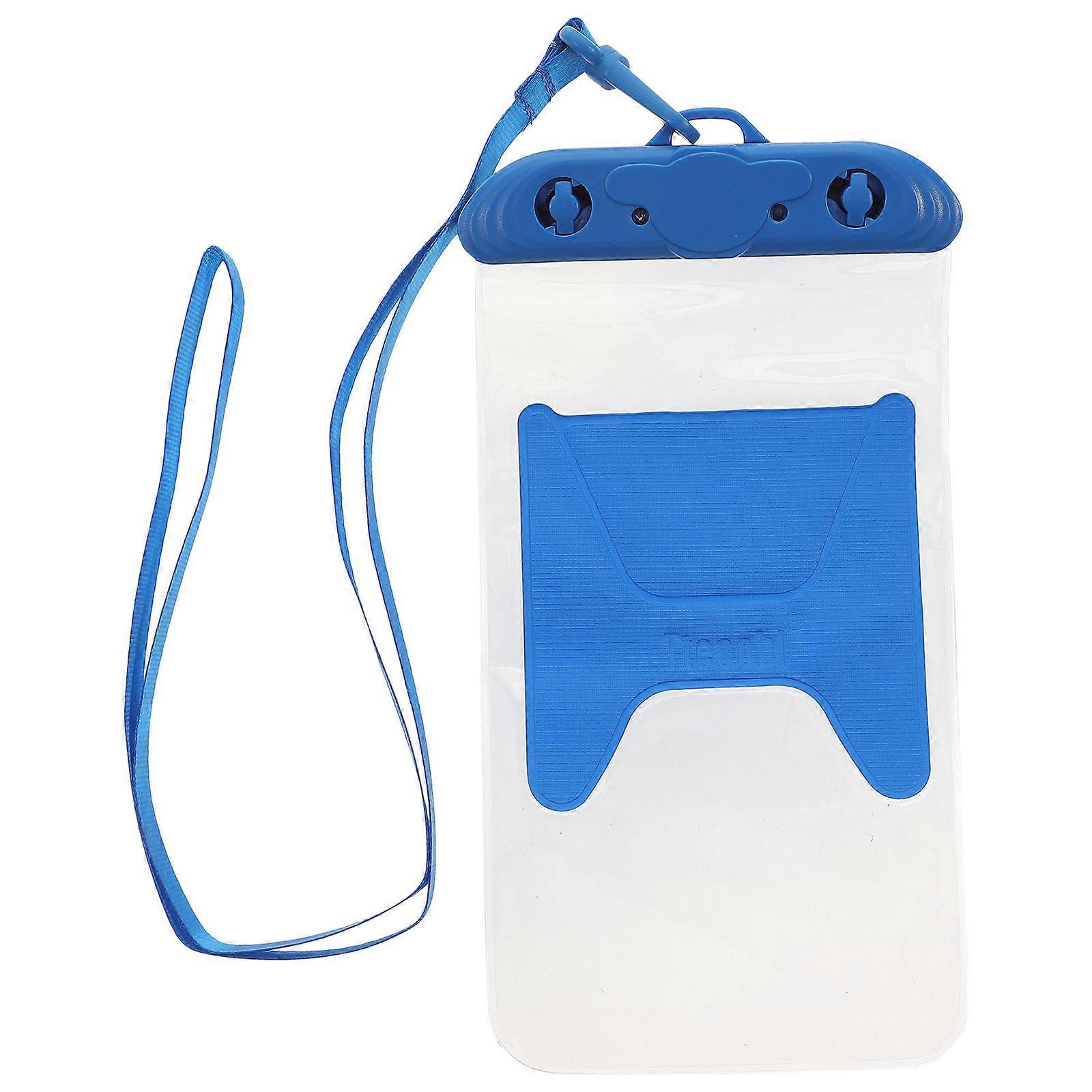 Transparent Phone Pouch for Swimming, Diving & Water Sports – Durable Waterproof Case for Beach, Fishing, Boating, and Kayaking – Blue