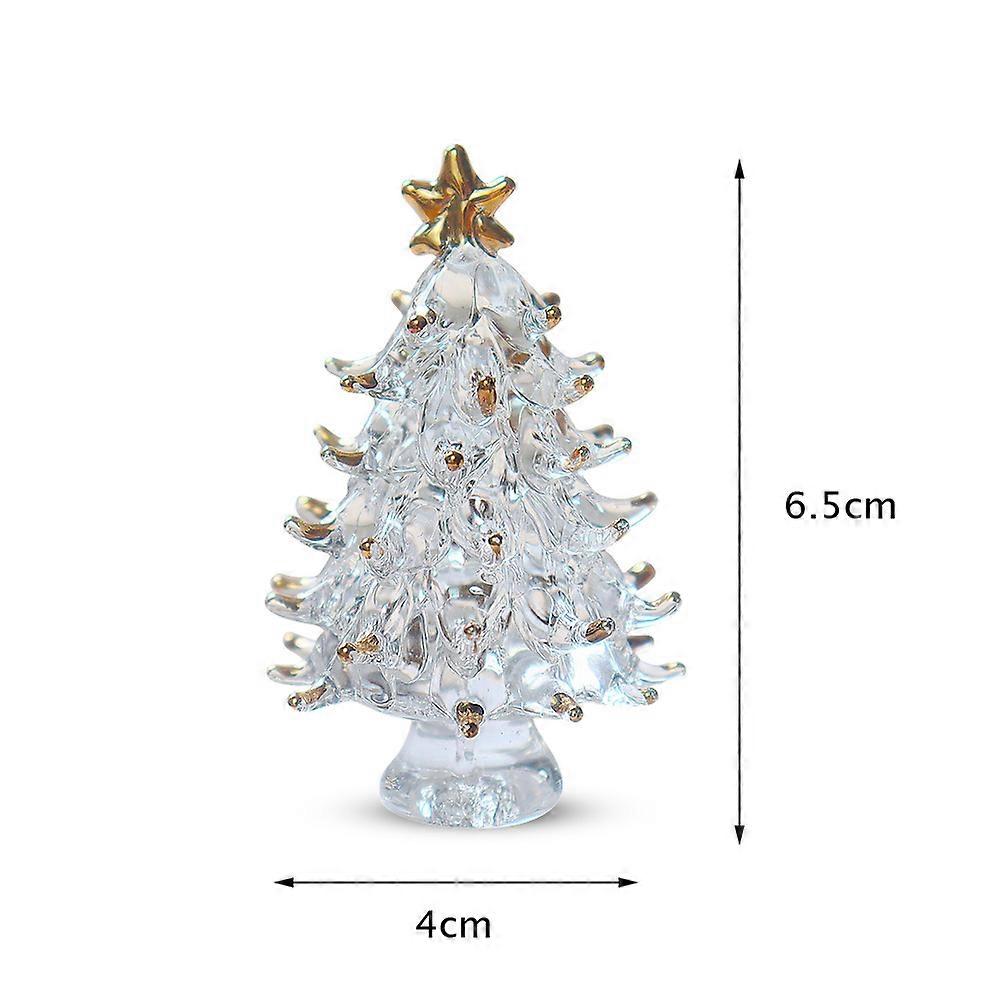 Handmade Christmas Tree Decoration Crystal Figurine Rainbow Creator Suncatcher Garden Home Room Decoration