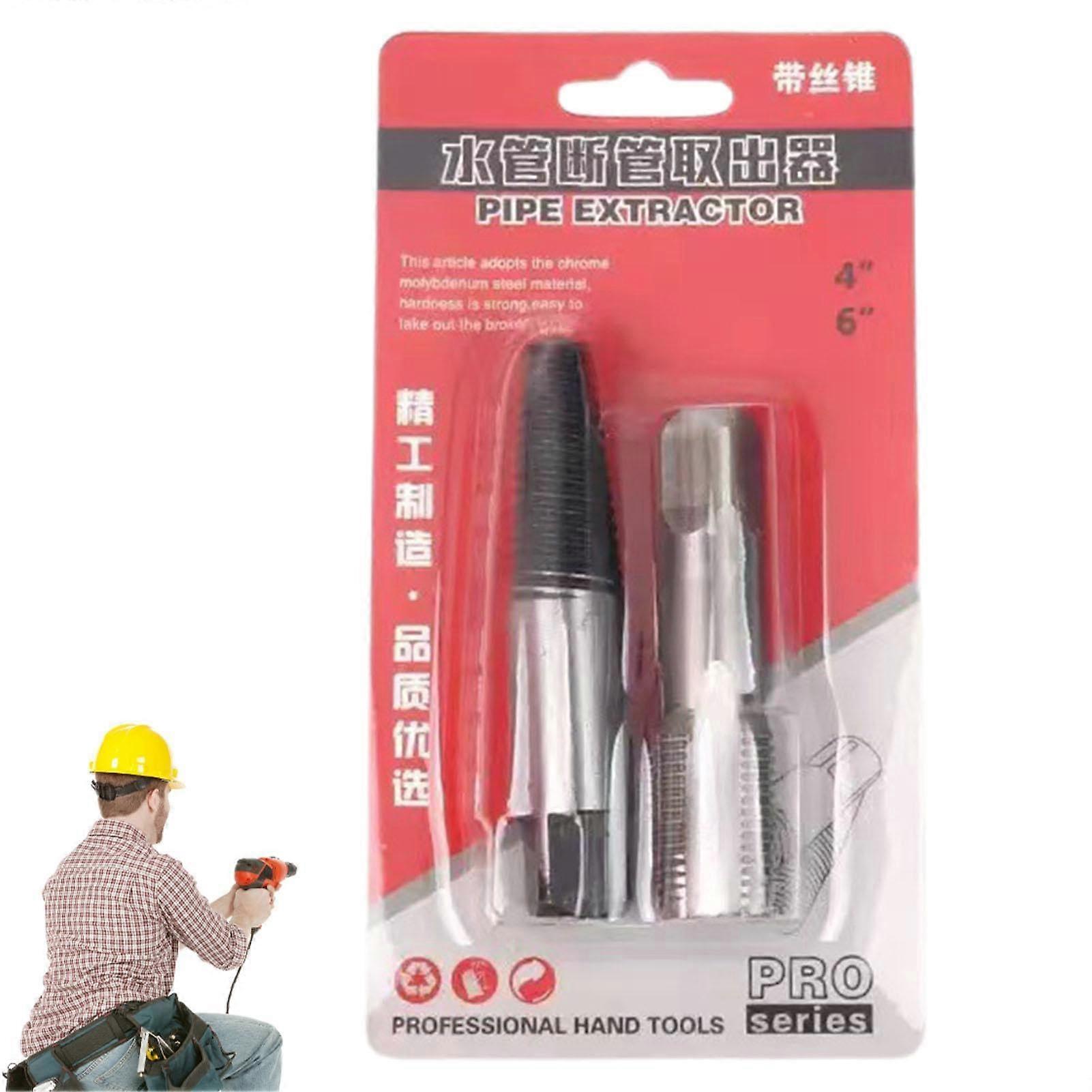 Screw Extractor Set for Damaged Screws, Broken Bolt Remover, 4-piece Compatible with Square Water Pipes, Durable Material