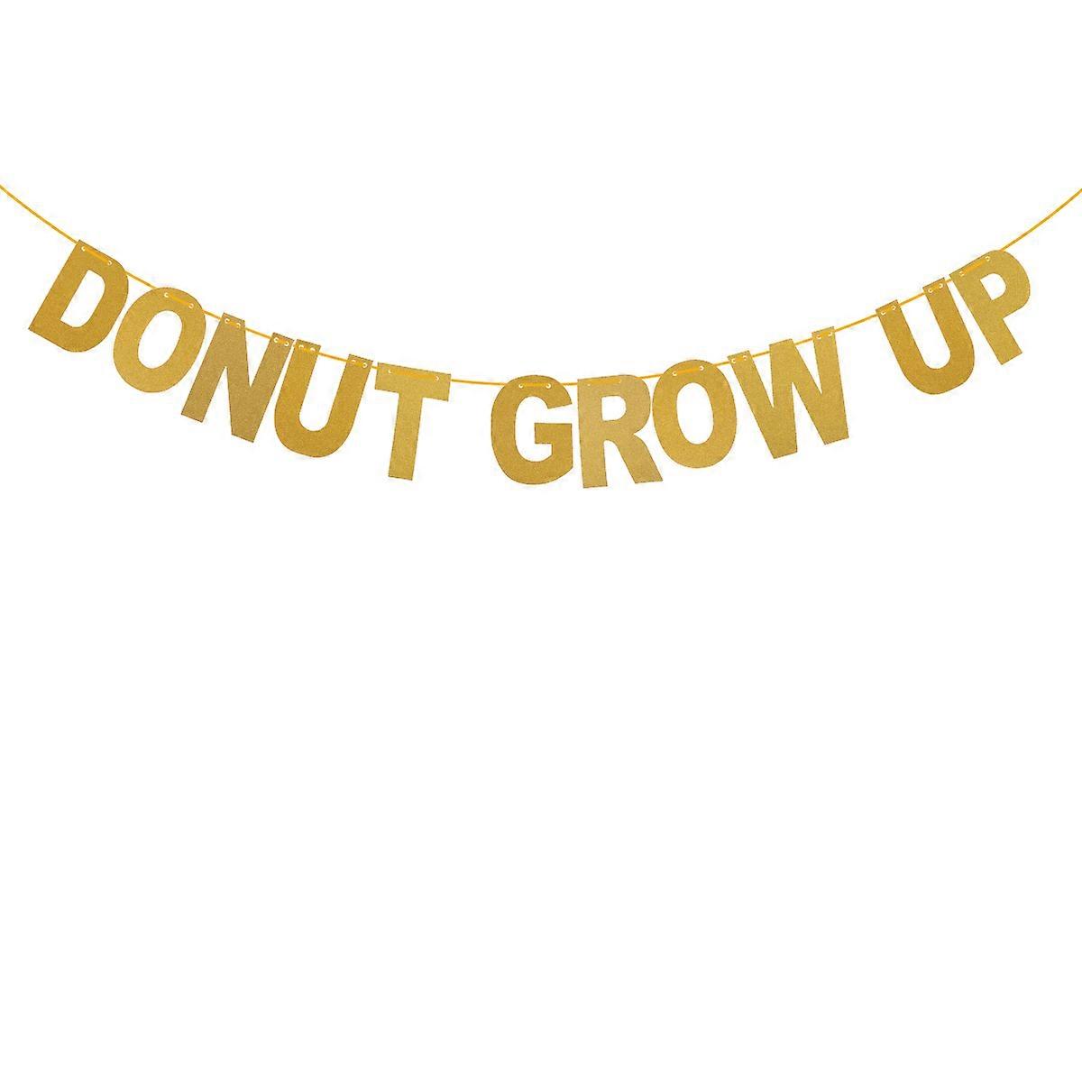 Golden Paper Birthday Banner for Party Use Durable Reusable with Long String 70 Characters