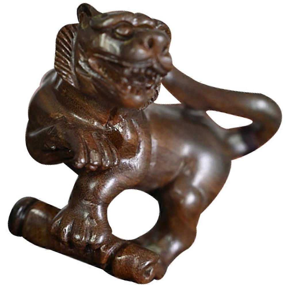 Handcrafted Tiger Statue Decor, Practical and Elegant Wooden Centerpieces