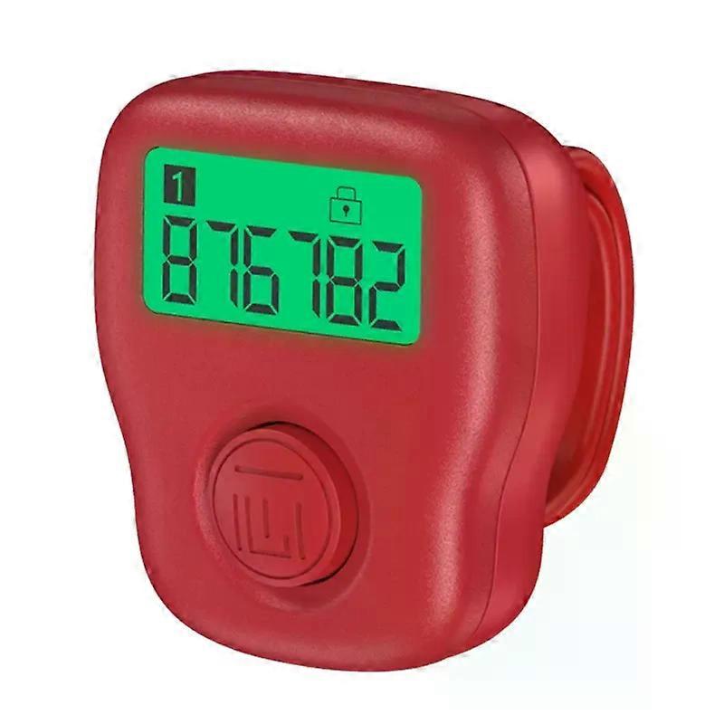 Mini Digital LCD Electronic Ring Finger Handheld Prayer Statement Counter Rechargeable Clicker Counters Green/Red/White