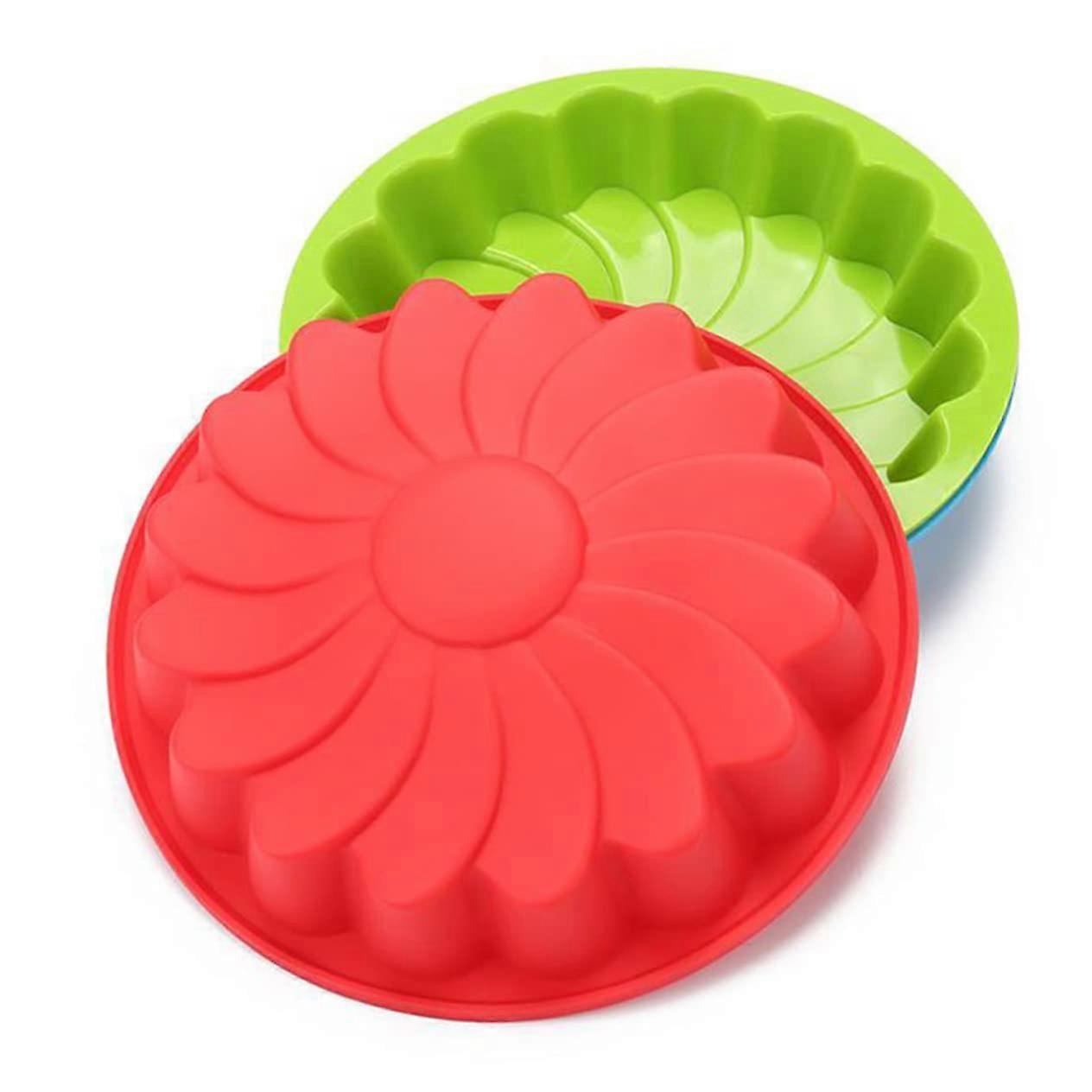 Flexible Silicone Cake Pan - Large Non-Stick Baking Mold for Easy Release and Cleaning, Perfect for Layer Cakes and Birthdays