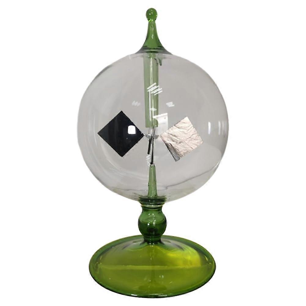 4winged rotating glass, solarpowered, Crookes radiometer, light mill/teaching aid for classroom C
