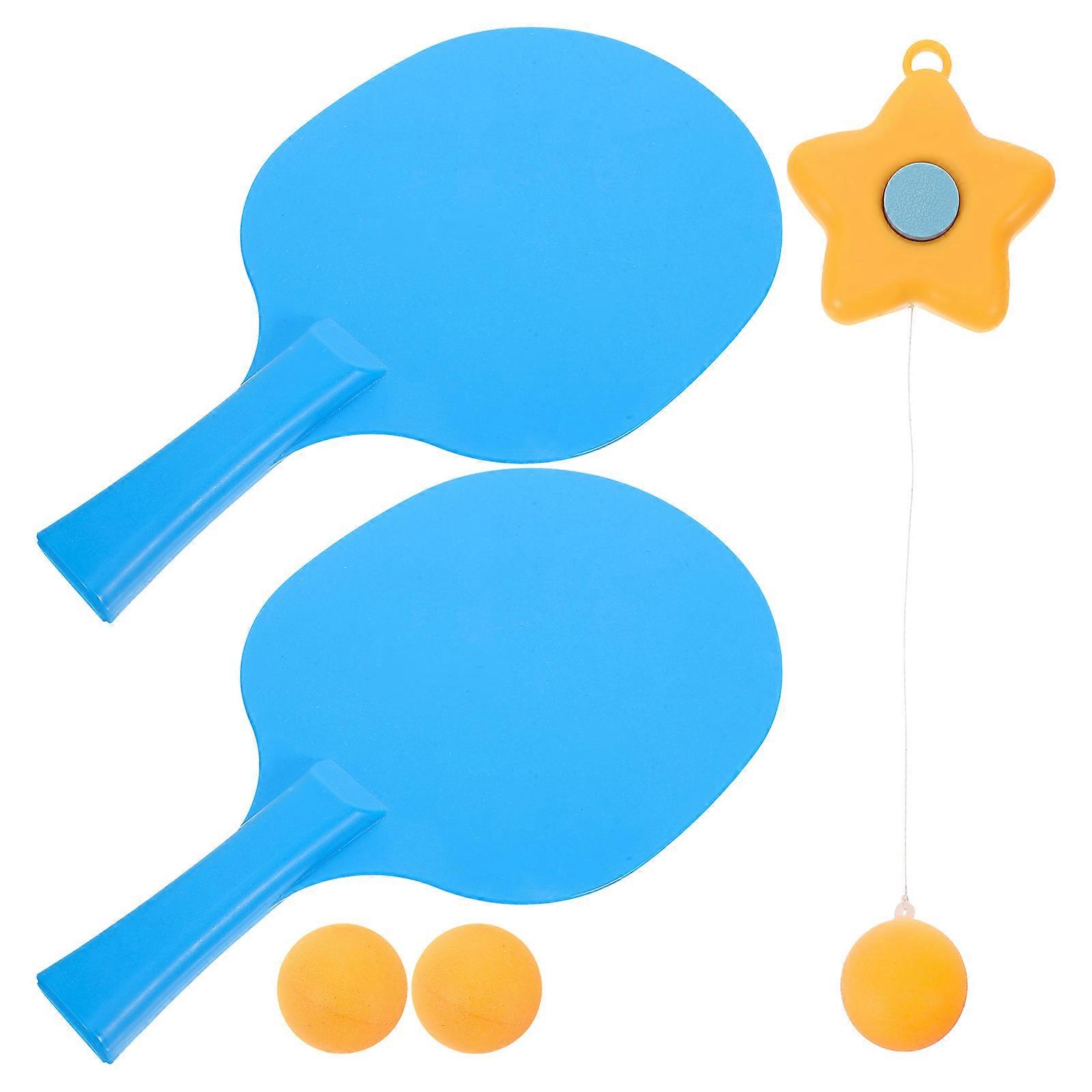 Hanging Table Tennis Training Set with Paddles and Balls for Indoor Reflex and Eye Hand Coordination Practice, Random Color