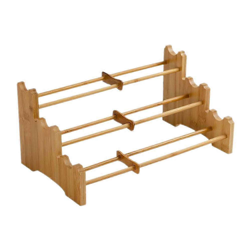 Storage Rack for Decor Light Brown Multifunctional with Drain Design 70 Characters