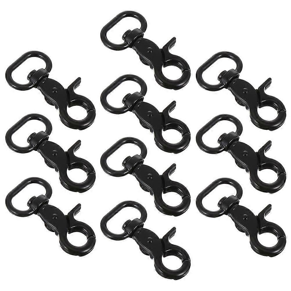 Durable Metal Swivel Snap Hooks For DIY Projects And Pet Leash 5X2.6X0.5CM Black 10Pcs