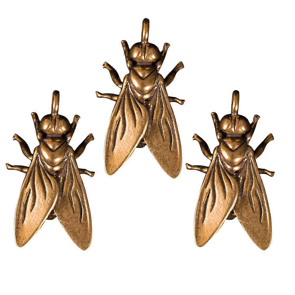 Brass Bee Pendants 3PCS Decorative Keychain Pendant Suitable For Unique DIY Craft Enthusiasts