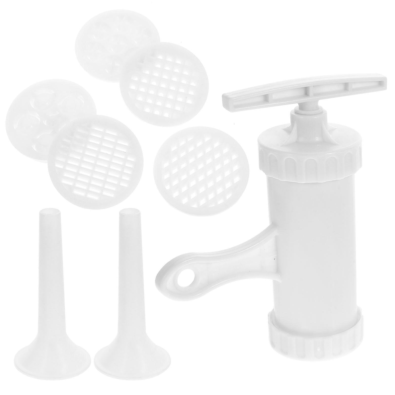 Manual Pasta Maker with Strong PP Material for Home Use White Color Lightweight and 1 Set