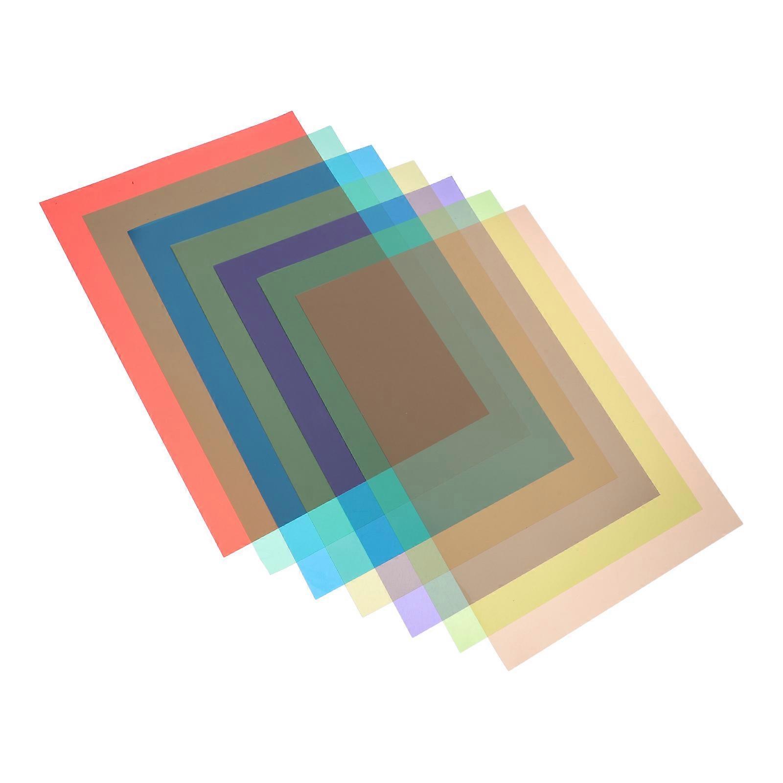 Colored Cellophane Sheets For Crafts 7 Sheets PVC Material Multi Colored Light Diffuser For And Artists