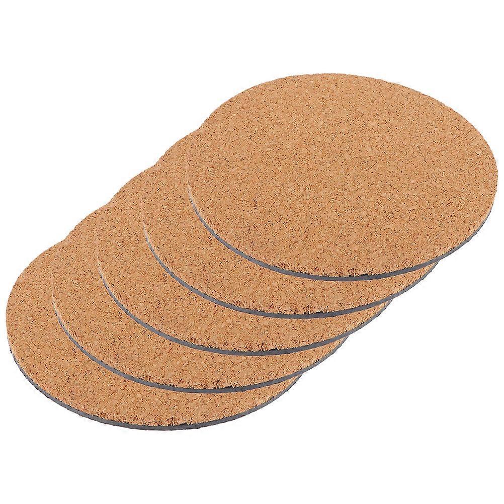 Chocolate Cork Mats for Table Protection Perfect for Small Plant Pots and Flowerpot Pads 5 Pieces