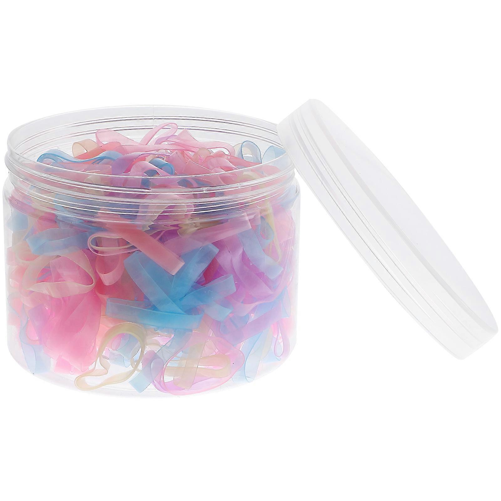 Disposable Hair Ties for Women Assorted Color Stretchable Elastic Rubber Bands Hold Thick Thin Long