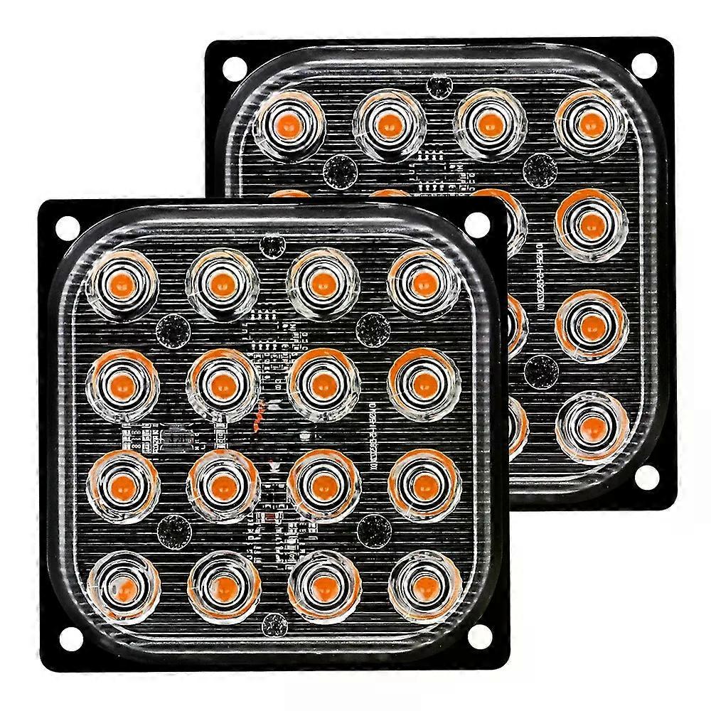 2x Led Strobe Warning Light Strobe Grille Flash Truck Lamp Amber Traffic Light 12V 24V Round Car Light Square Side Maker Lights