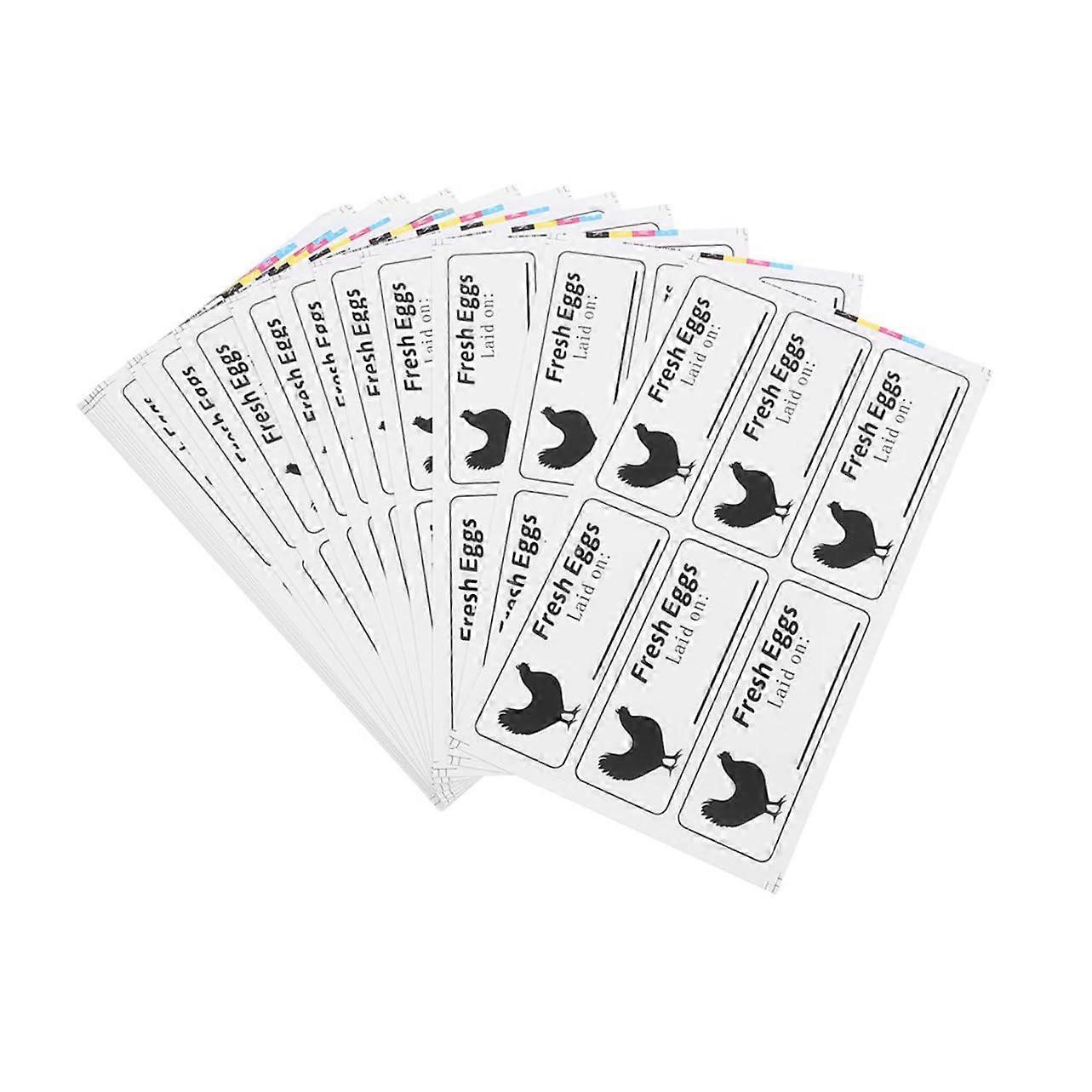 100 Sheets Self-Adhesive Egg Carton Labels For Freshness Labeling, Farm Eggs Packaging, Egg Carton Organization Stickers