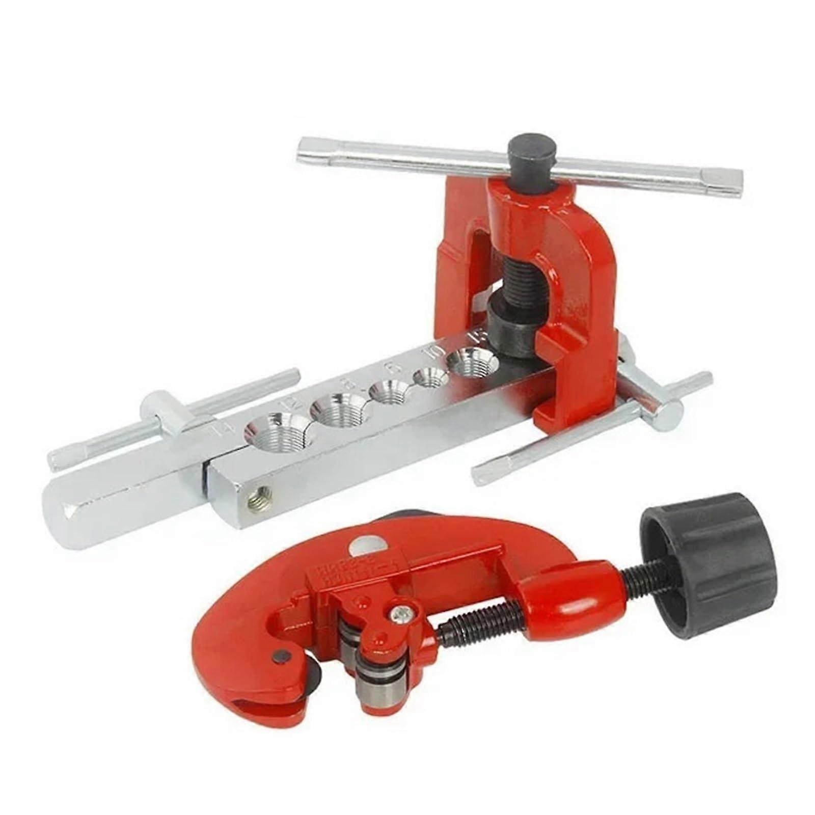 Flaring tool, pipe cutterflaring tool set, pipe expander, expansion nozzles, pipe cutter, reamer for copper pipe flaring tools 3–28 mm (Metric Set)