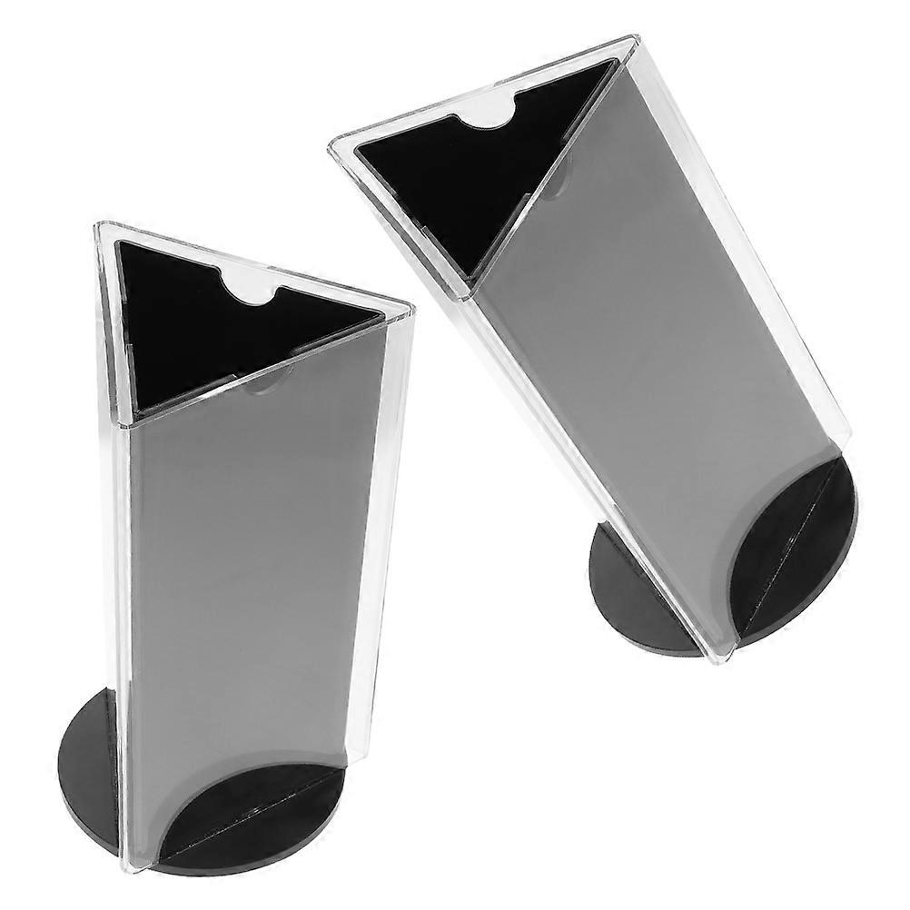 Rotating Double Sided Clear Table Menu Display Stand for Restaurant, Office, Home   Elegant Design for Enhanced Visibility