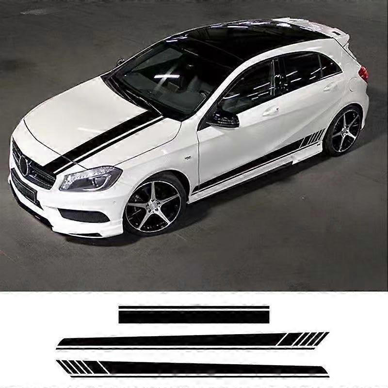 Decal Stickers for Peugeot 3008 GT Line 2019-2021, Waterproof 3D Self-Adhesive Side Stripe Tuning Stickers, Black