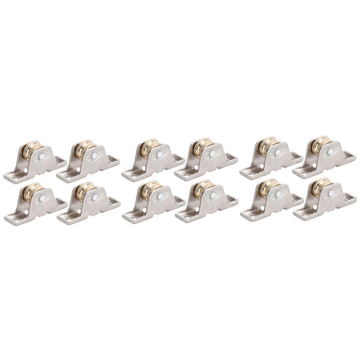 12 Metal Roller Wheels with Single Ball Bearing, Durable Sliding Door Hardware for Windows, Shower Curtains, and Curtain Tracks
