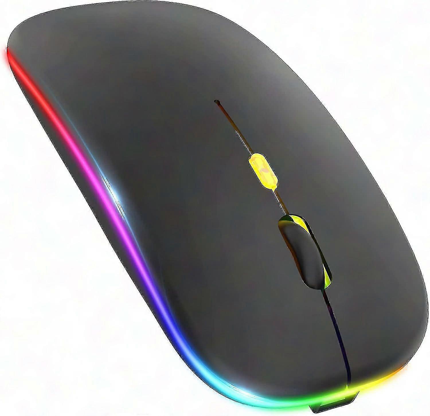 Wireless Rechargeable LED PC Mouse - Silent Wireless Mouse for Computer