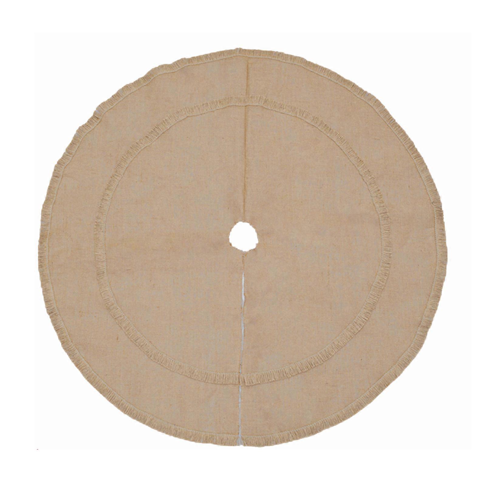 Bucolic Linen Christmas Tree Skirt Multiple Sizes 24 36 48 Inch Holiday decors Classical Festival Design Secure Fit Multicolor