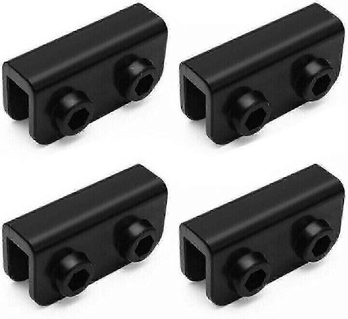 4pcs 2 Way Pop Up Gazebo Replacement Connector Spare Rectangular Bracket Set Black