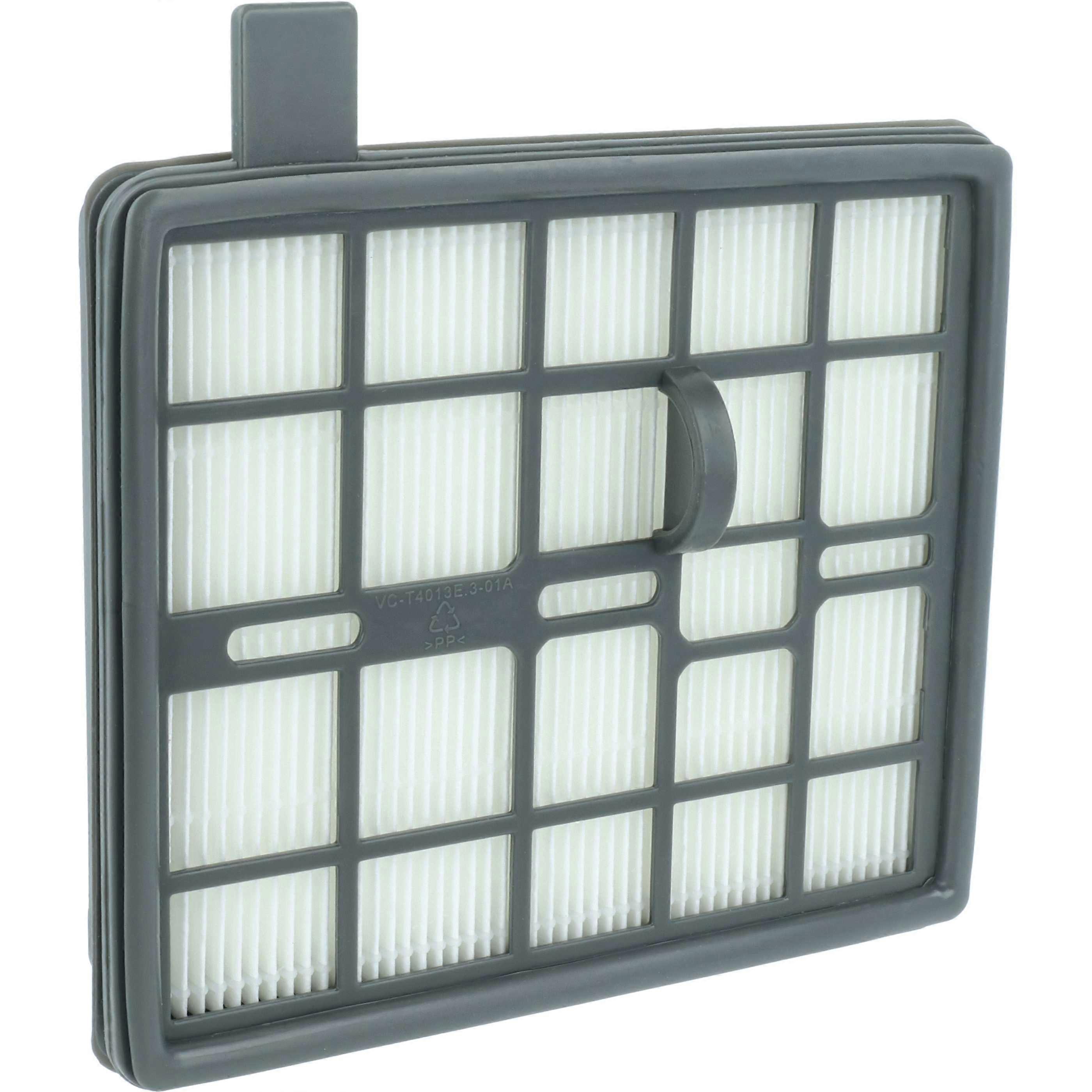 vhbw Staubsaugerfilter kompatibel mit Nilfisk Meteor Staubsauger - HEPA-Filter Grau Weiß