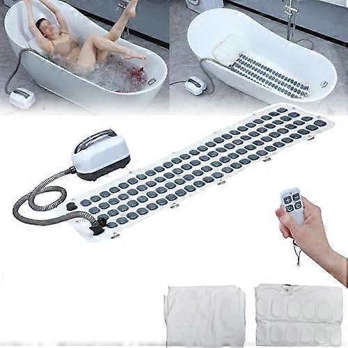 Massage Spa Machine Full Body Massager With 6 Settings, Inflatable Pillow, Remote Control, Non-Slip, 124cm Length