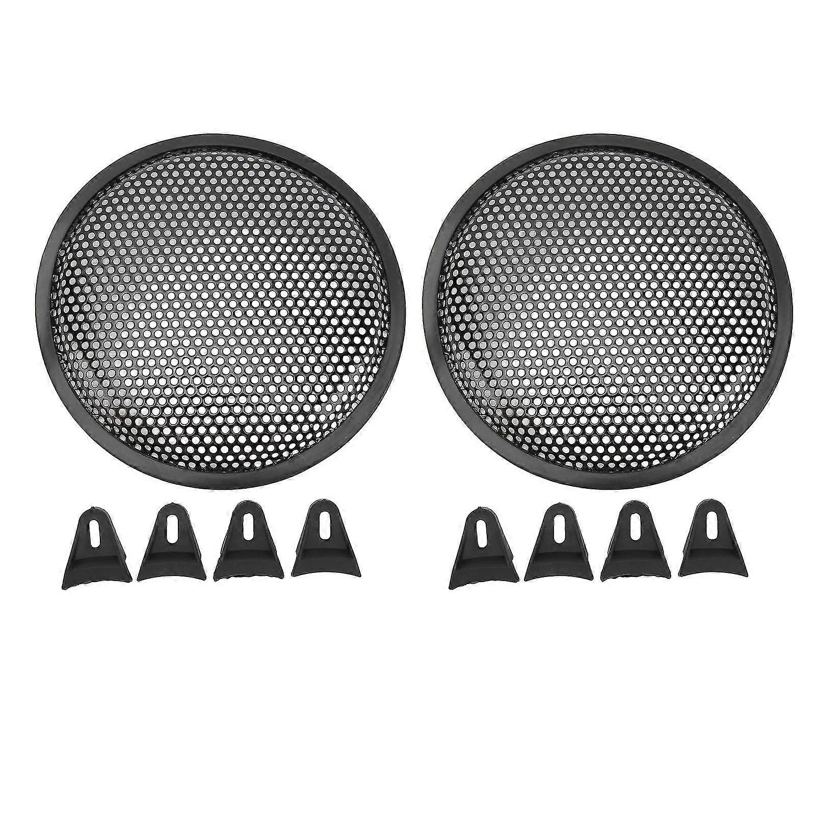 2pcs κάλυμμα σχάρας ηχείων 8 ιντσών για αυτοκίνητο και RV μαύρο μεταλλικό σίδερο subwoofer πλέγμα
