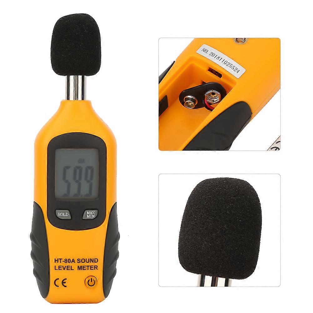 HT-80A LCD Display Noise Tester Sound Level Monitoring Tester Meter 30-130dB