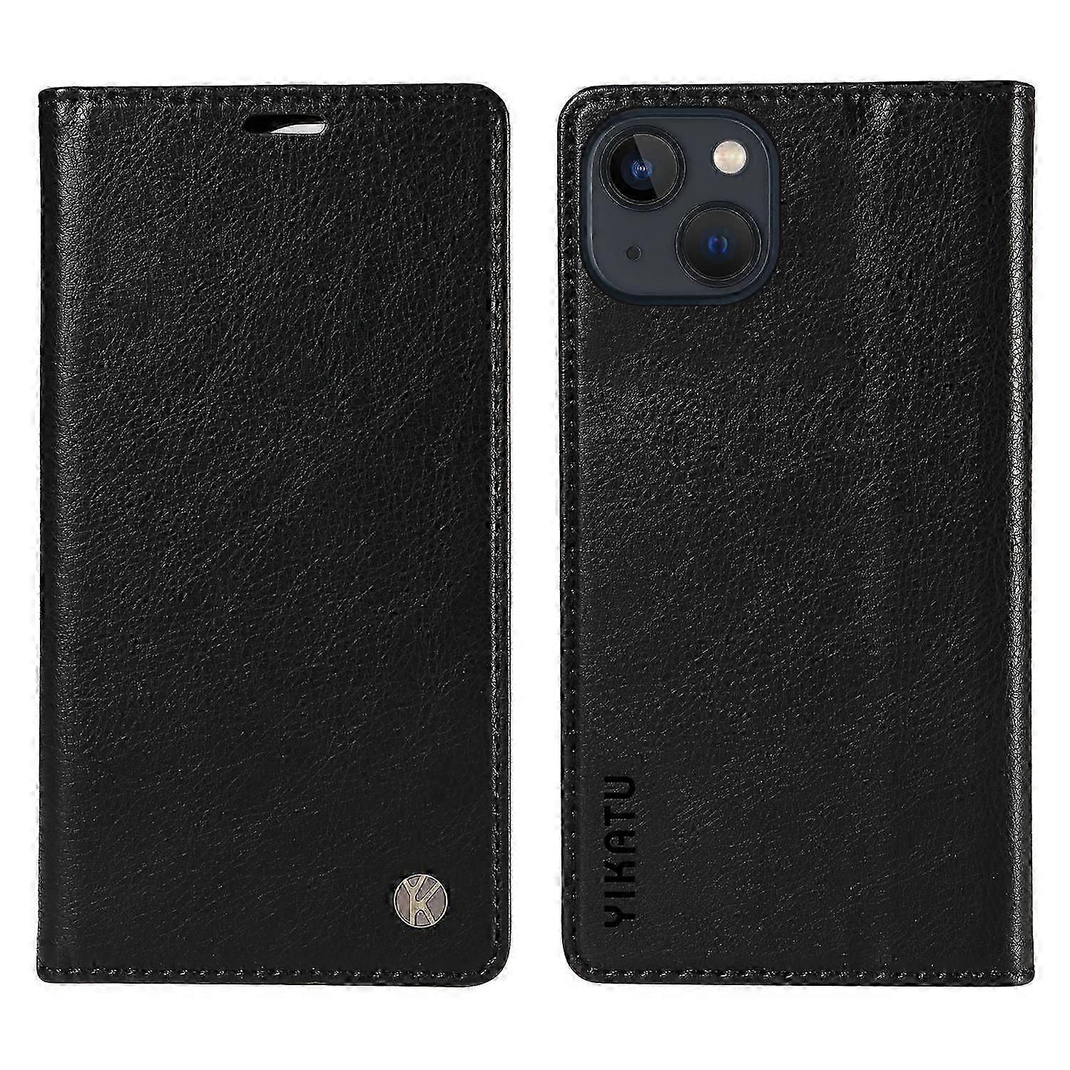 YIKATU YK-006 Leather Wallet Case for 13 - Anti-Scratch Phone Cover with Card Holder