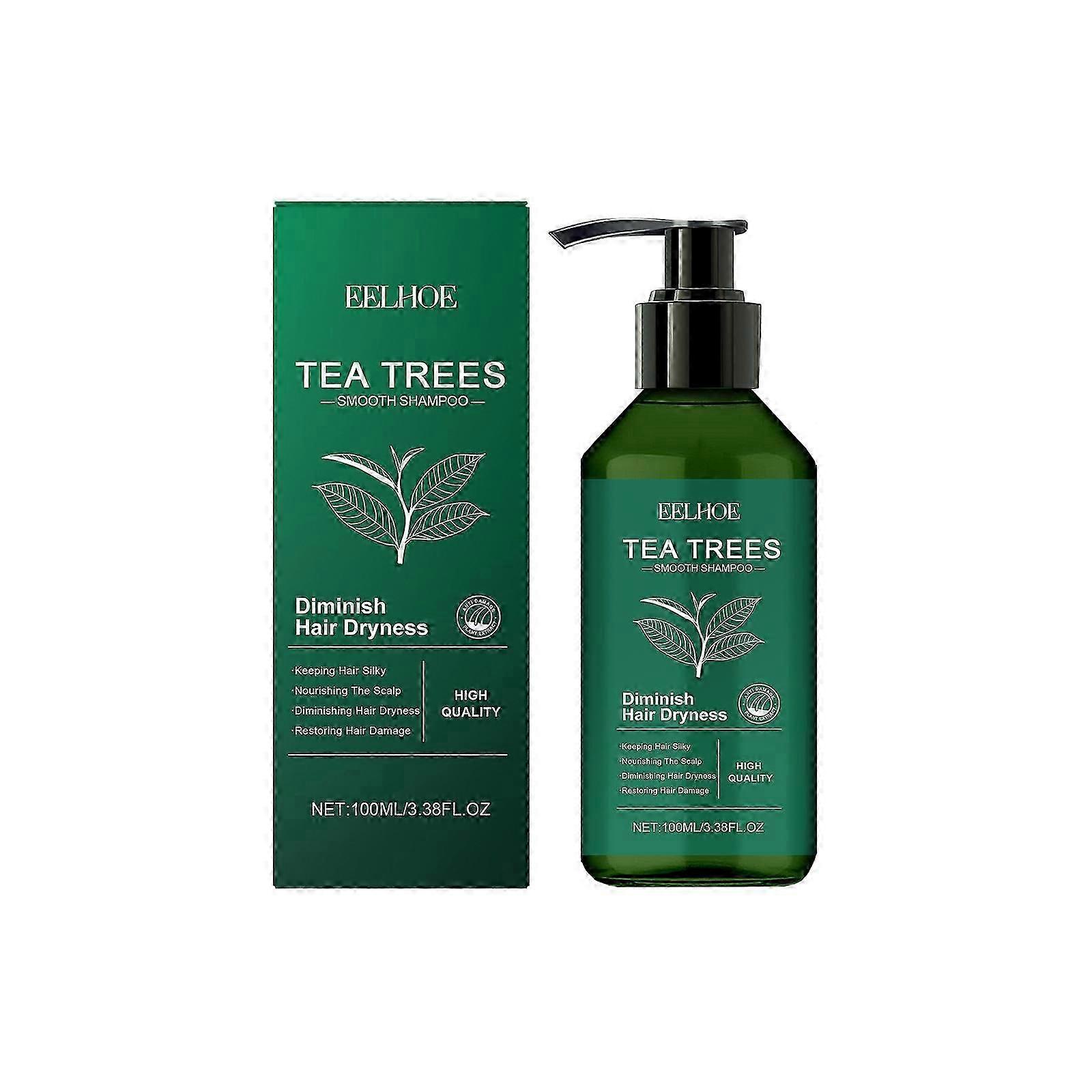 EELHOE Tea Tree Shampoo, Gentle Cleansing, Strengthening, Softening, Repairing, Dry and Frizzy, Oil Control Shampoo