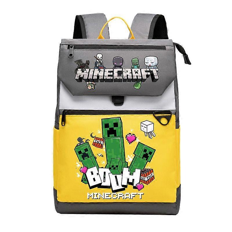 Minecraft student backpack, cartoon patterned backpack, children's backpack Style 1