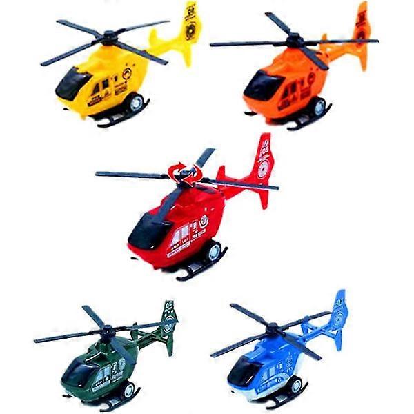 Simulation Helicopters Mini Plastic Die Cast Pullback Helicopter Toy Decoration Pull Back Airplane Models