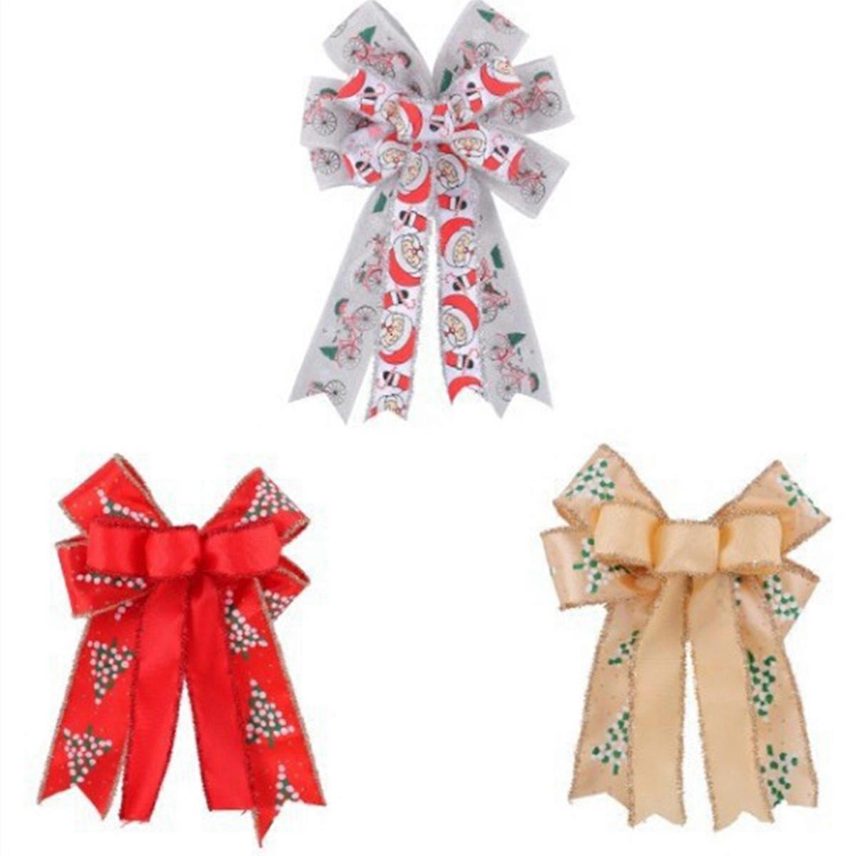 3 pcs Large Christmas Bows